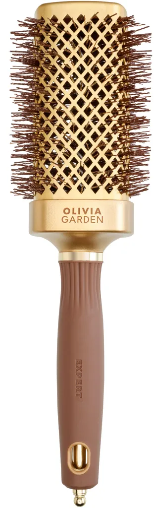 Olivia Garden Expert Blowout Straight mit gewellten Borsten Gold & Braun