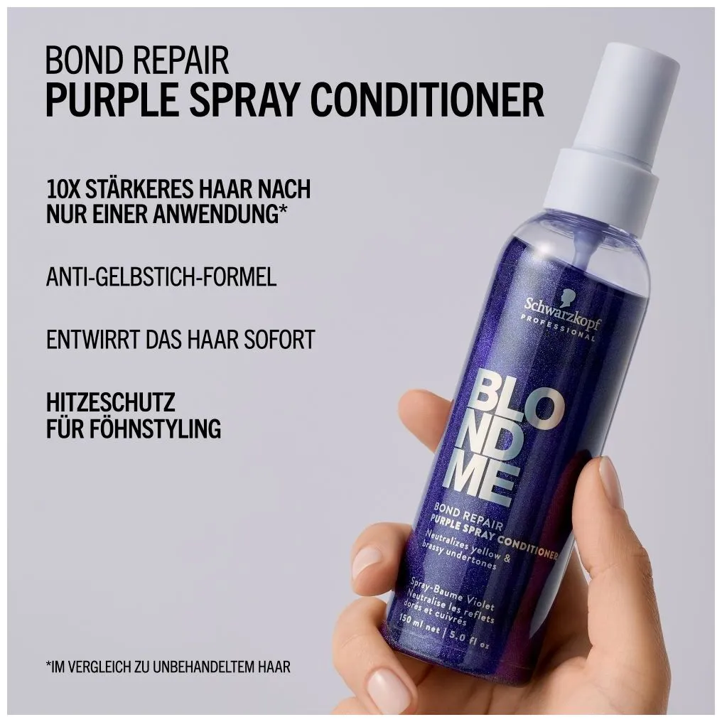 Schwarzkopf BLONDME Bond Repair Purple Spray Conditioner