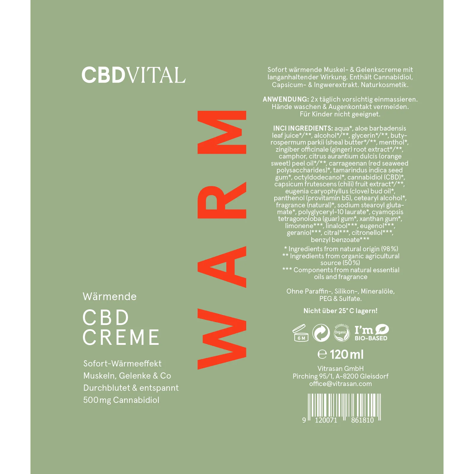 CBD VITAL Wärmende CBD Creme