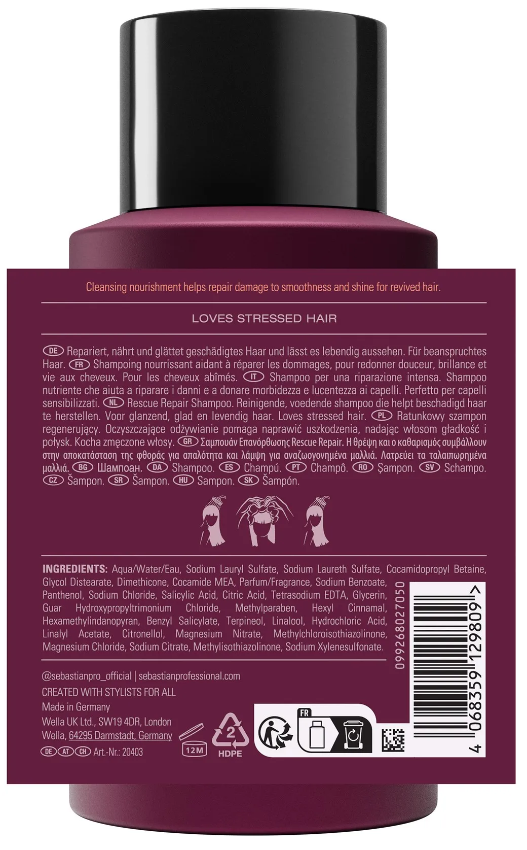 Sebastian Penetraitt Rescue Repair Shampoo