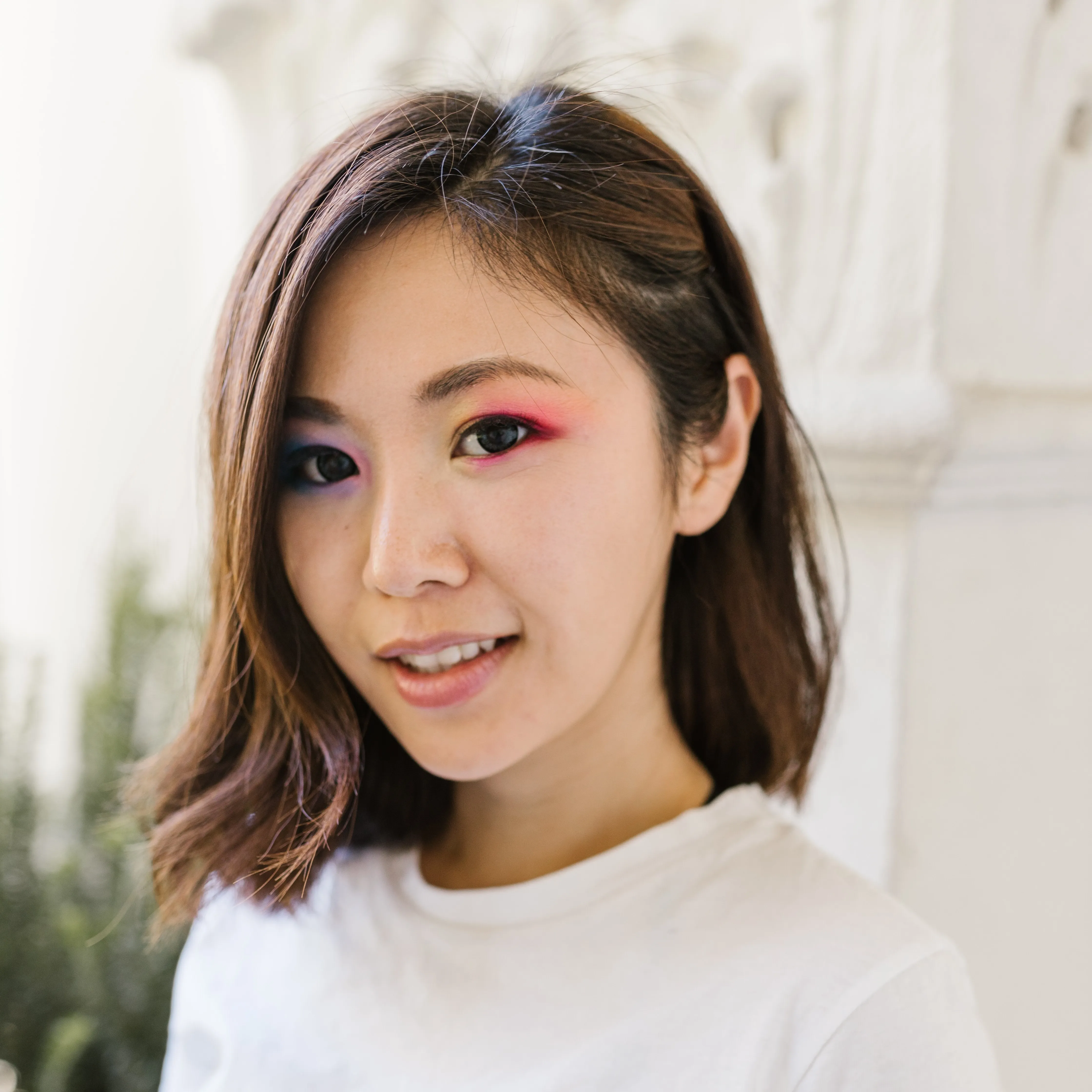 Long Bob mit Seitenscheitel