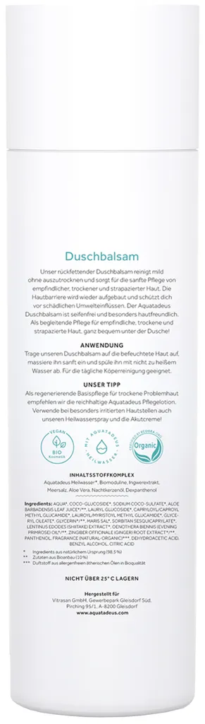 Aquatadeus Duschbalsam - a fresh start