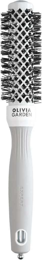 Olivia Garden Expert Blowout Shine Rundbürste Weiß & Grau