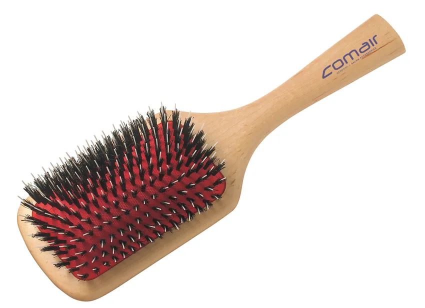 Holzbürste mit Nylonstiften, 11-reihig