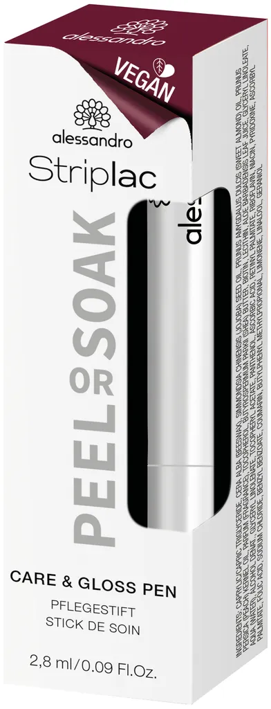 Alessandro Striplac Peel Or Soak Care & Gloss Finish