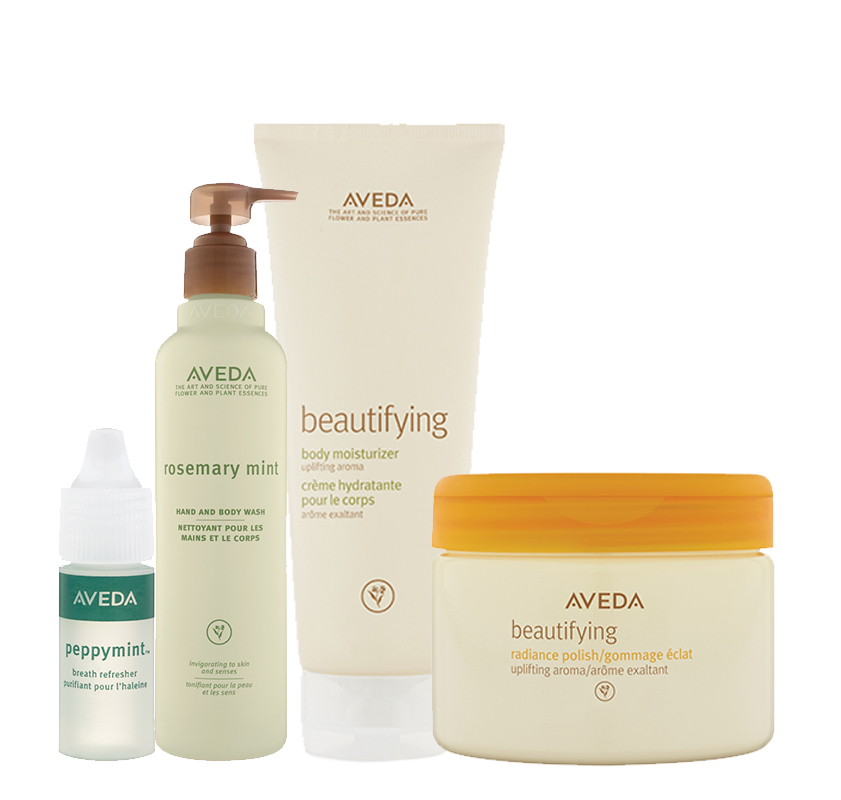 Verschiedene Aveda Body Care Produkte